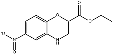 Ethyl 6-nitro-3,4-dihydro-2H-1,4-benzoxazine-2-carboxylate 结构式