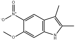 6-Methoxy-2,3-dimethyl-5-nitro-1H-indole 结构式