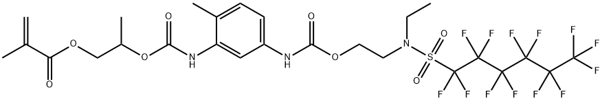 2-[[[[5-[[[2-[ethyl[(tridecafluorohexyl)sulphonyl]amino]ethoxy]carbonyl]amino]-2-methylphenyl]amino]carbonyl]oxy]propyl methacrylate 结构式