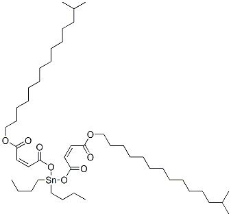 diisopentadecyl 4,4'-[(dibutylstannylene)bis(oxy)]bis[4-oxoisocrotonate] 结构式