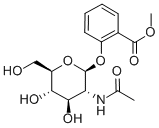 邻甲氧羰基苯基 2-乙酰氨基-2-脱氧-BETA-D-吡喃葡萄糖苷 结构式