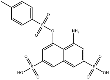 4-amino-5-(tosyloxy)naphthalene-2,7-disulfonic acid, 6837-93-0, 结构式