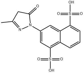 3-(3-methyl-5-oxo-2H-pyrazol-1(5H)-yl)naphthalene-1,5-disulfonic acid Structure