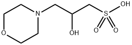 2-ヒドロキシ-3-モルホリノプロパンスルホン酸 化学構造式