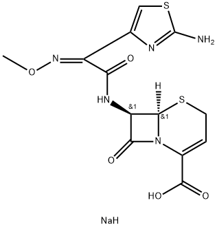 头孢唑肟钠, 68401-82-1, 结构式