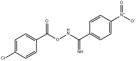 N'-(4-クロロベンゾイルオキシ)-4-ニトロベンズイミドアミド 化学構造式