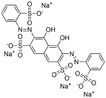 3,6-双(2-磺酰苯基偶氮)-4,5-二羟基-2,7-萘二磺酸四钠 结构式