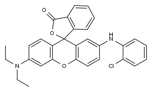 3-二乙氨基-7-(2-氯苯氨基)荧烷 结构式