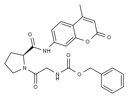 Z-甘氨酰脯氨酸-4-甲基-7-香豆素 结构式