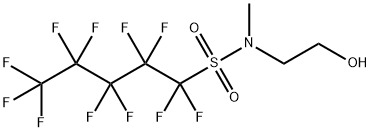 1,1,2,2,3,3,4,4,5,5,5-ウンデカフルオロ-N-(2-ヒドロキシエチル)-N-メチル-1-ペンタンスルホンアミド 化学構造式