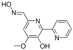 (E)-3-ヒドロキシ-4-メトキシ-2,2'-ビピリジン-6-カルボアルデヒドオキシム 化学構造式