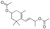 4-[3-(アセチルオキシ)-1-ブテニル]-3,5,5-トリメチル-3-シクロヘキセン-1-オールアセタート 化学構造式