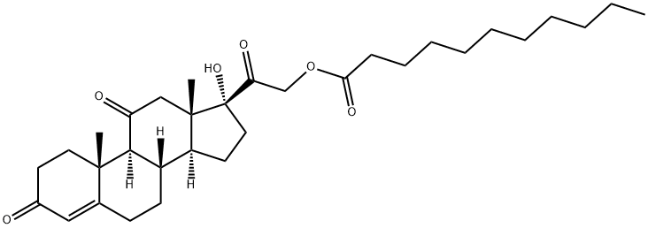 17,21-二羟基孕甾-4-烯-3,11,20-三酮 21-十一烷酸酯, 6865-15-2, 结构式