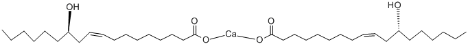 ビスリシノレイン酸カルシウム 化学構造式