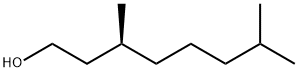 [S,(-)]-3,7-ジメチル-1-オクタノール 化学構造式