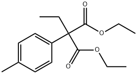 2-エチル-2-(4-メチルフェニル)プロパン二酸ジエチル 化学構造式