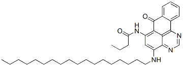 N-(4-オクタデシルアミノ-7-オキソ-7H-ベンゾ[e]ペリミジン-6-イル)ブチルアミド 化学構造式