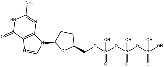 2',3'-二脱氧鸟苷-5-三磷酸钠盐 结构式
