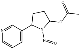 1-Nitroso-5-(3-pyridinyl)-2-pyrrolidinol acetate 结构式