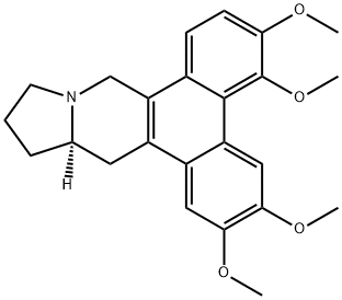 [13aR,(+)]-9,11,12,13,13a,14-ヘキサヒドロ-2,3,5,6-テトラメトキシジベンゾ[f,h]ピロロ[1,2-b]イソキノリン 化学構造式