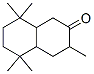オクタヒドロ-3,5,5,8,8-ペンタメチル-2(1H)-ナフタレノン 化学構造式