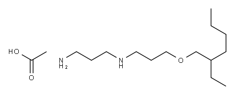 N-[3-[(2-ethylhexyl)oxy]propyl]propane-1,3-diamine monoacetate 结构式