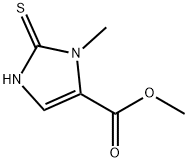 1-甲基-2-硫基-1H-咪唑-5-羧酸甲酯 结构式