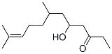 5-hydroxy-7,11-dimethyldodec-10-en-3-one Struktur