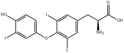 3,3',5-トリヨード-L-チロニン 化学構造式