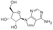 4-アミノ-7-β-D-リボフラノシル-7H-ピロロ[2,3-d]ピリミジン 化学構造式