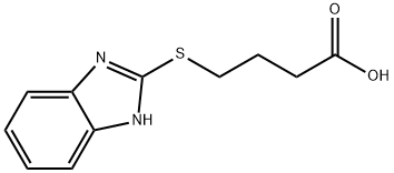 4-(1H-1,3-苯并二唑-2-基硫烷基)丁酸, 69002-94-4, 结构式