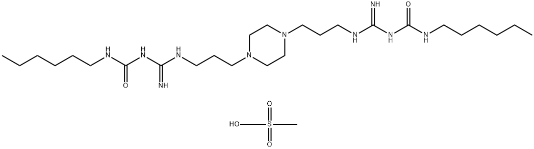 メシル酸イペキシジン 化学構造式