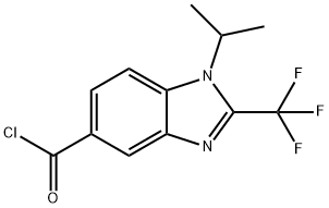 1-ISOPROPYL-2-(TRIFLUOROMETHYL)-1H-BENZIMIDAZOLE-5-CARBONYL CHLORIDE Structure