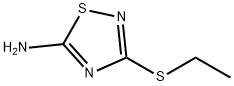 3-エチルスルファニル[1,2,4]チアジアゾール-5-イルアミン 化学構造式