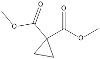 1,1-シクロプロパンジカルボン酸ジメチル 化学構造式