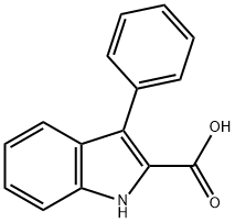 3-苯基吲哚-2-羧酸 结构式
