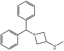 1-ベンズヒドリル-N-メチル-3-アゼチジンアミン 化学構造式