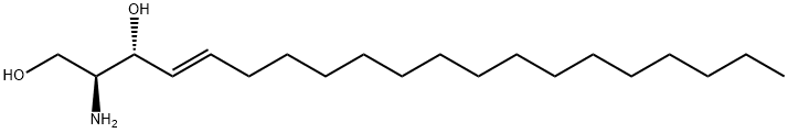 (2S,3R,E)-2-アミノ-4-イコセン-1,3-ジオール 化学構造式