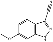 3-氰基-6-甲氧基-1H-吲唑 结构式