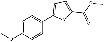 5-(4-甲氧基苯基)噻吩-2-羧酸甲酯, 69202-21-7, 结构式