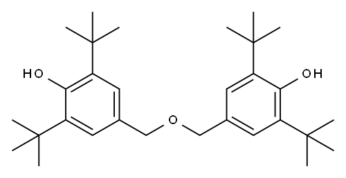 4,4'-[オキシビス(メチレン)]ビス[2,6-ビス(1,1-ジメチルエチル)フェノール] 化学構造式