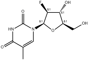 2'-氟-5-甲基阿拉伯糖基尿嘧啶 结构式