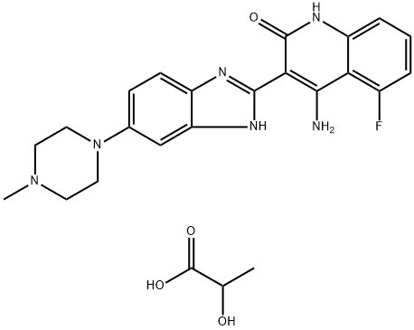 多韦替尼乳酸盐, 692737-80-7, 结构式
