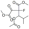 dimethyl 2-(1-acetyloxy-2-methyl-propyl)-2-fluoro-3-oxo-butanedioate Structure
