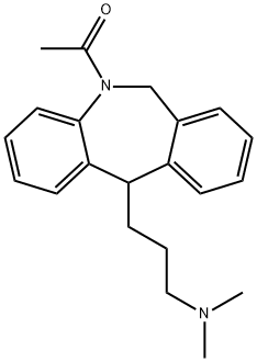 6,11-Dihydro-5-acetyl-11-(3-dimethylaminopropyl)-5H-dibenz[b,e]azepine 结构式