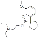 1-(m-メトキシフェニル)-1-シクロペンタンカルボン酸2-(ジエチルアミノ)エチル 化学構造式