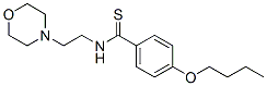 p-ブトキシ-N-(2-モルホリノエチル)ベンゾチオアミド 化学構造式