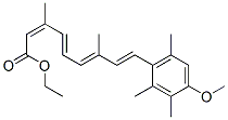 (2Z,4E,6E,8E)-9-(4-メトキシ-2,3,6-トリメチルフェニル)-3,7-ジメチル-2,4,6,8-ノナテトラエン酸エチル 化学構造式