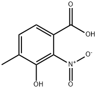 3-ヒドロキシ-4-メチル-2-ニトロ安息香酸 化学構造式