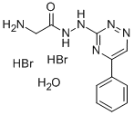 GLYCINE, 2-(5-PHENYL-3-as-TRIAZINYL)HYDRAZIDE, DIHYDROBROMIDE, HYDRATE Struktur